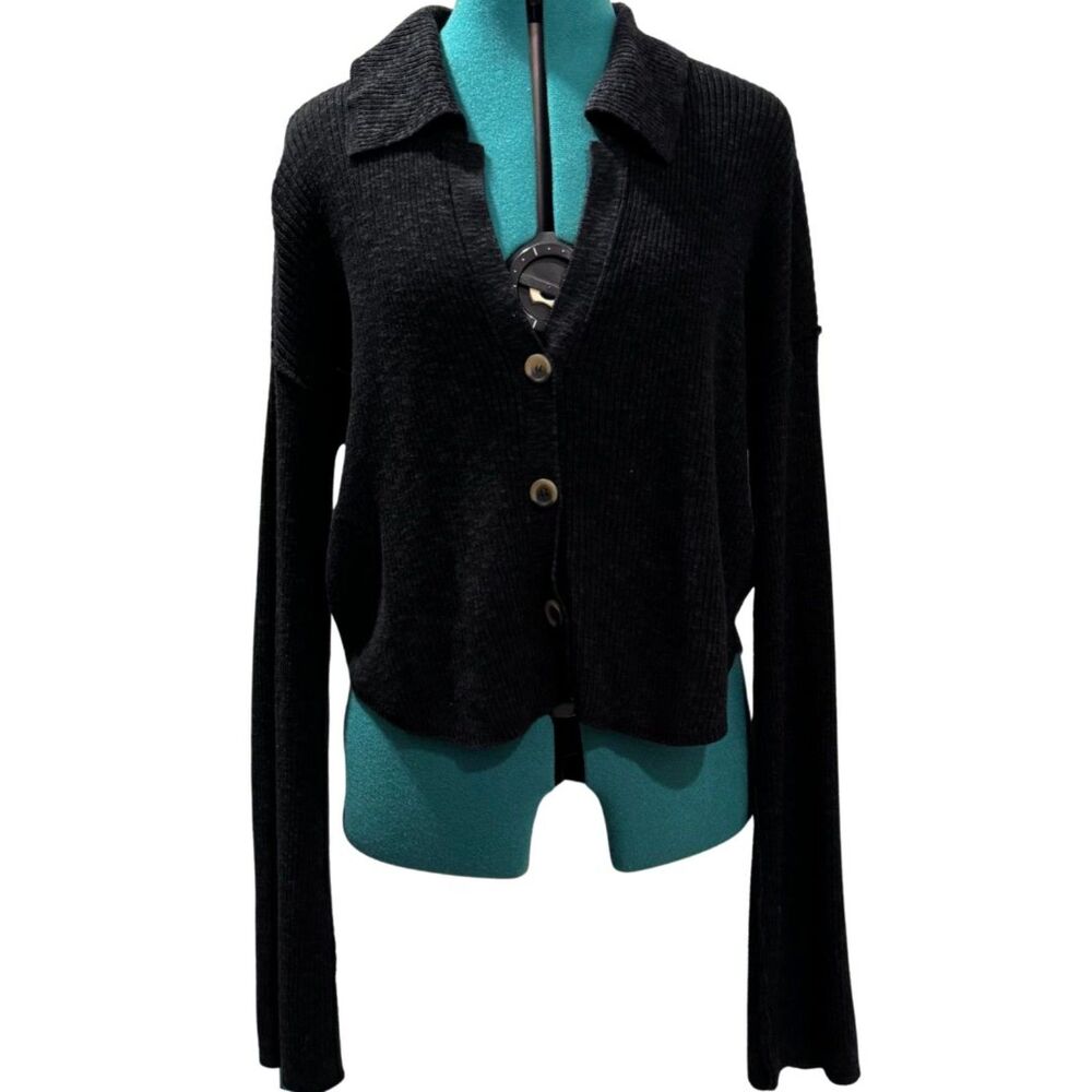 Free People Ella Sweater Shirt – Black, Medium (M), NWOT - Picture 4 of 9